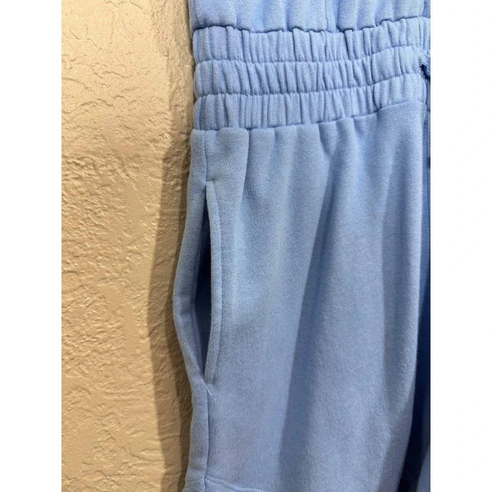 abercrombie kids Terry Romper 15/16 1/2 Zip Elastic Fleece Sky Blue Beach Resort